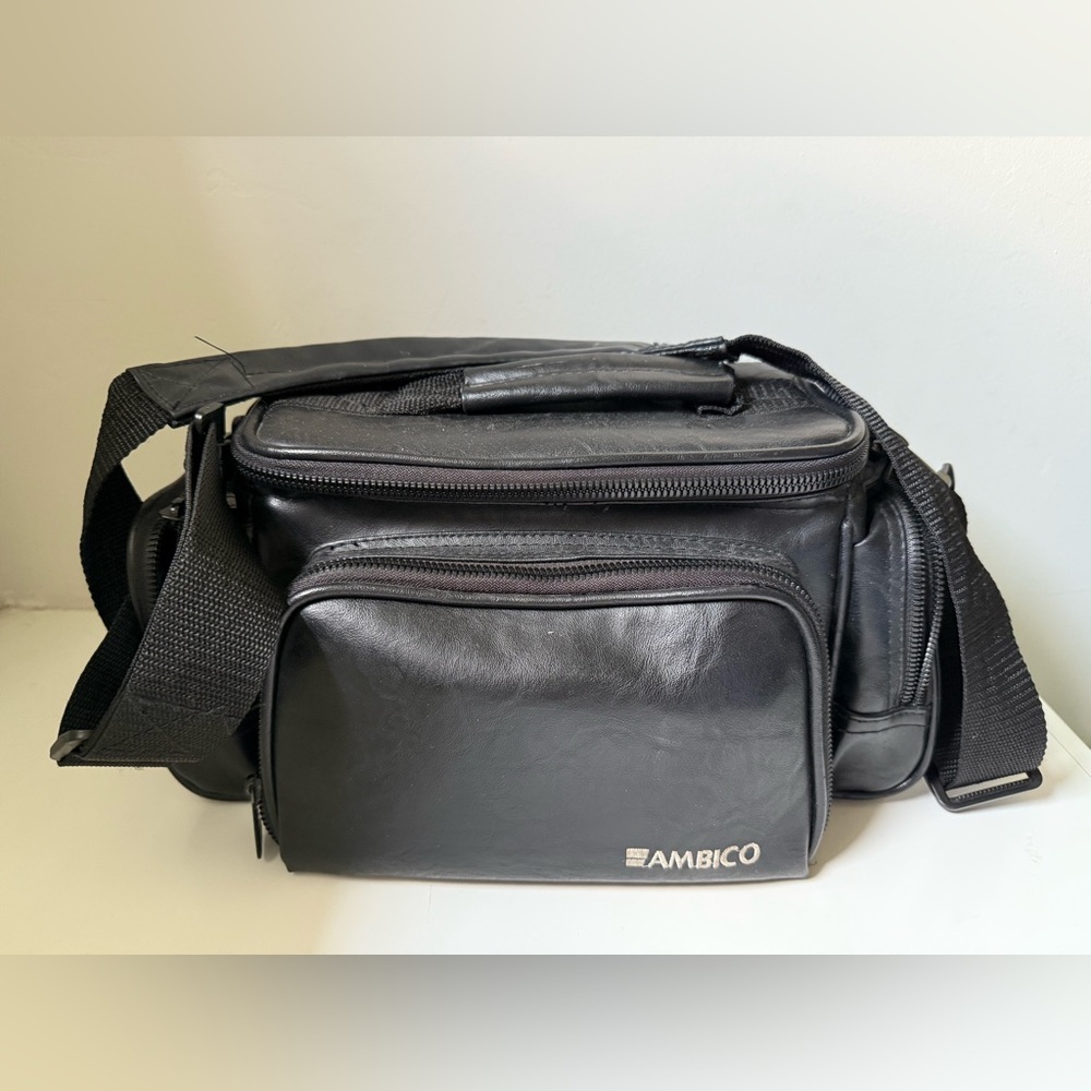 Ambico Leather Camera Shoulder Bag with Strap